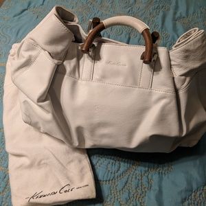 Kenneth Cole New York White Leather Satchel